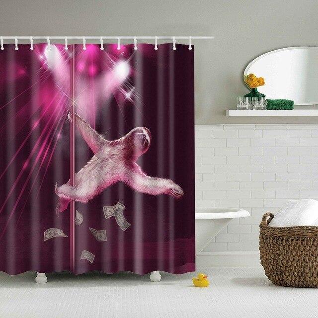 Tenda da Doccia con Bradipo Divertente