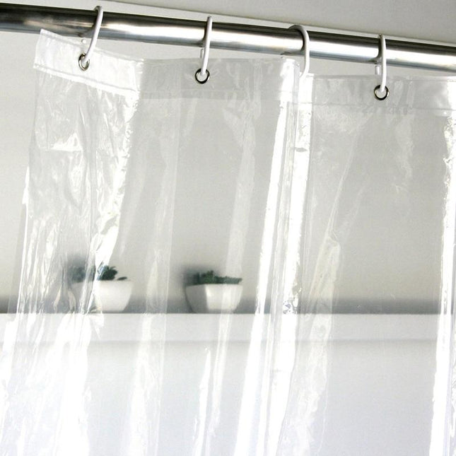 Tenda da doccia in plastica trasparente