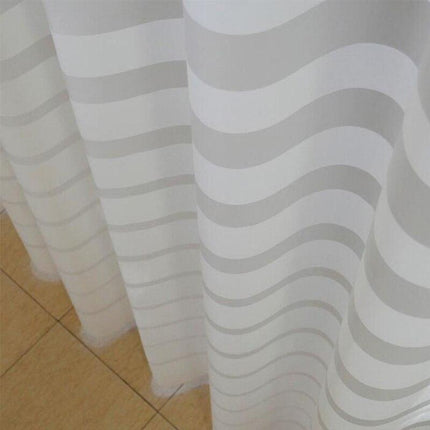 Tenda doccia semitrasparente a righe orizzontali