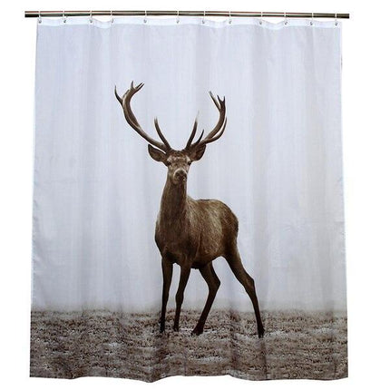 Tenda doccia con stampa fotografica cervo