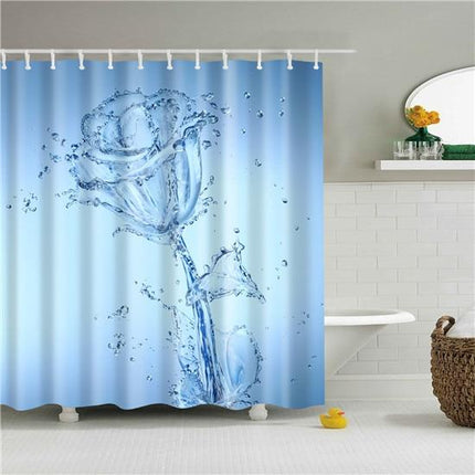 Tenda da doccia con rosa d'acqua
