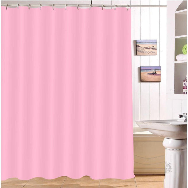 Tenda da doccia in tessuto rosa pallido