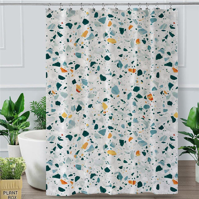 Tenda da doccia motivo terrazzo moderno