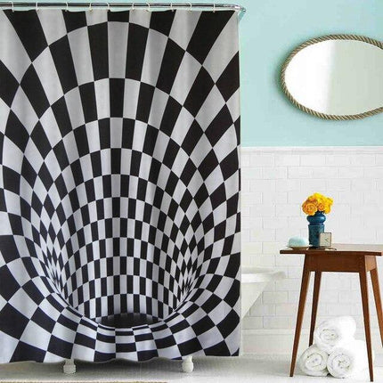 Tenda da doccia con illusione ottica