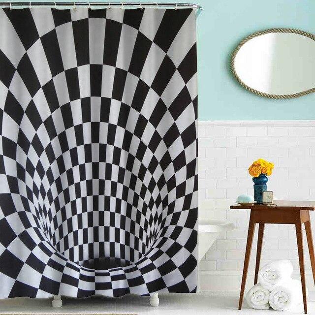 Tenda da doccia con illusione ottica